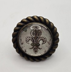 2 Vintage Inspired Brass Drawer or Cabinet Pulls w/Rustic Designs *UNIQUE ITEMS*