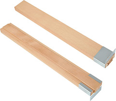 6PCS 16 Inch Wood Drawer Slides Bottom Mount, Classic Traditional Wood