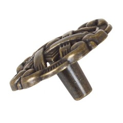 GlideRite 1-3/8 Inch Classic Celtic Cabinet Knob Antique Brass, 5745-AB-1