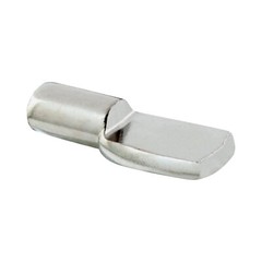 50 Pack 1/4 Inch Pin Spoon Shaped Shelf Support Nickel Plated