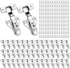 50 Pack Soft Close Cabinet Hinges 1/2” Overlay 3D Adjustable Clip-On