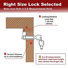 RV Locks for Storage Door 1 1/8 INCH, 1 1/8″ Pack of 5 Locks & 6 Key Alike