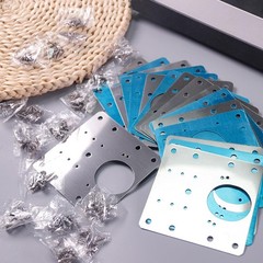 20 PCS Cabinet Hinge Repair Plate Kit Stainless Steel Large Fix Board Screws