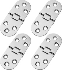Antrader 4Pcs Silver Butler Tray Hinges, 3.1″X1.1″ Flip Top Hinge for Table | 18