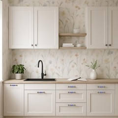 4PCS Ceramic Cabinet Pulls Hardware Blue and White Porcelain Drawer Pulls Ant…