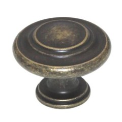 BP1586-R2 Weathered Brass 1 3/8″ Rings Cabinet Knob Pulls Amerock Inspirations