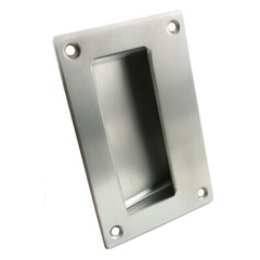 2 Pack Sliding Closet Door Handles Stainless Steel Square Flush Pulls 3.2in