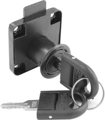 Cabinet Drawer Lock, Black, Hole Diameter 19MM | Zinc Alloy, 2 Keys Included, Le
