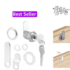 U 9943 Diecast Drawer & Cabinet Lock, 7/8 in., Stainless Steel | 3 Cams, Incl…