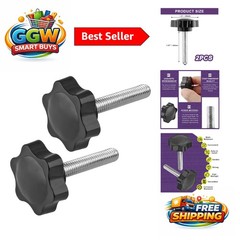 M8 x 40mm Hex Star Knob 2-Piece Set – Perfect for Home Repairs and Equipment