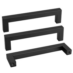 Pack Black Drawer Handle Cabinet Pull Black Kitchen 5 Inch Hole Centers 2