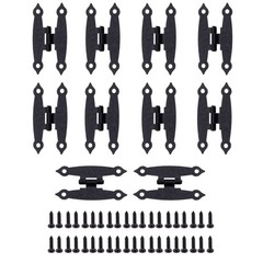 Yetaha 10PCS Decorative Cabinet Hinges Black Metal