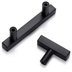 4.8Inch Black Cabinet Handles T Bar Stainless Steel Kitchen Drawer Door Pull Lot