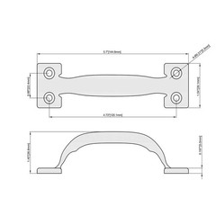 2 Pack 5-3/4 inch Pulls Gate Pull Door Handle Metal Drawer Handles for Kitche…