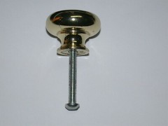 (5) AmerRock BP770 Polished Brass Drawer Pulls with Screws ~ 1-1/8″ Diameter