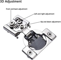 50 Pack ( 25 Pairs) 1/2″ Overlay SOFT CLOSE Face Frame Compact Cabinet Hinge