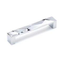 Monza Collection 5-1/16 In. (128 Mm) Modern Chrome Textured Rectangular Cabinet