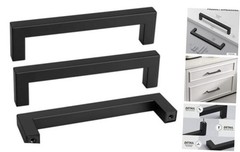 Pack 5 Inch Black Cabinet Handles Drawer 5 Inch Hole Centers 35 Matte Black