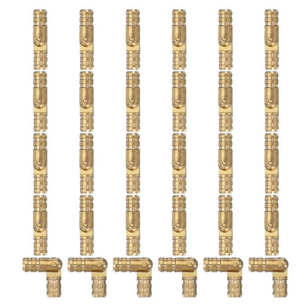 30Pcs Hidden Brass Barrel Hinges 0.7″x0.16″ for DIY Jewelry Cabinet Door, Gold