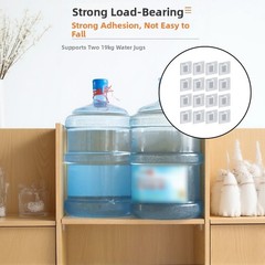 Transparent Shelf Support Nails 16 Pack 7x7cm for Hard Smooth Surfaces