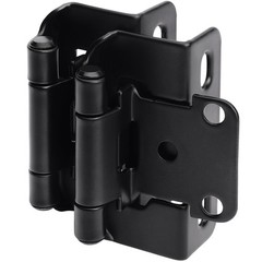 20 Pack 1/2″ Overlay Black Cabinet Hinges for Cabint Doors (10 Pairs) – Parti…