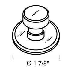 Mornac Collection 1-7/8 In. (48 Mm) Modern Mirror Effect round Cabinet Knob