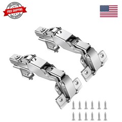 2-Pack 165 Degree Lazy Susan Hinge, 50% Faster Install with Clip-On Plate, Fa…