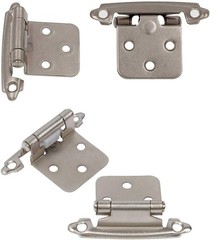 Cabinet Hinges Brushed Nickel for Kitchen Cabinets Doors 5 Pair -10 Pcs -1/2″…