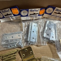 Lot of 26 (13 pair) Cabinet Hinges National Mfg Assorted Brass Zinc Made in USA