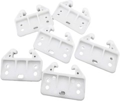 Drawer Guide Bracket, 6 Pcs White Drawer Slides Guides Bracket Plastic Drawer Tr