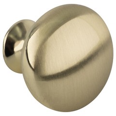 Brushed Brass The Anniversary Collection Transitional Round Cabinet Knob 1-3/16