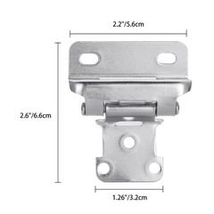 10 Pcs 1/2″ Overlay Semi Partial Wrap Around Cabinet Hinges Self Closing Hinges