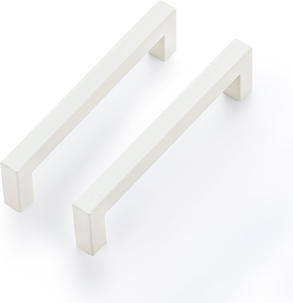 Ravinte 1 Pack 5 Inch Kitchen Square Cabinet Handles White Drawer Pulls for Cupb