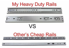 (Lot of 10) 14” ACCURIDE 3834-C14P Heavy Duty Drawer Slide Track Rail 100-lb