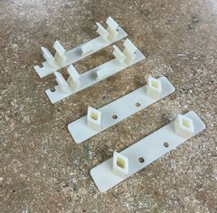 Durable White False Front Cabinet Clips with Installation Screws -One 4 Pcs Set
