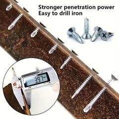 250PCs Countersunk Self-Tapping Screws: 13mm/16mm/19mm/25mm/32mm Stainless Steel