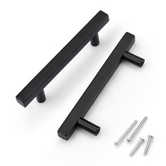 20 Pack 3.75 Inch Modern Kitchen Cabinet Handles Euro Stainless Steel Cabinet…