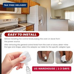 puxyblue 𝟮𝟬𝟮𝟲 𝙐𝙥𝙜𝙧𝙖𝙙𝙚𝙙 Universal White Control Knobs 4-Pack with 12