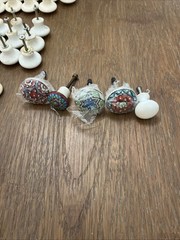 LOT OF 65 CERAMIC PORCELAIN PULL KNOBS/28 WOOD PLASTIC & METAL PULL KNOBS