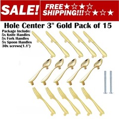 Door Pulls Handles Spoon Knife Fork Shape Kitchen Cabinet Drawer pull