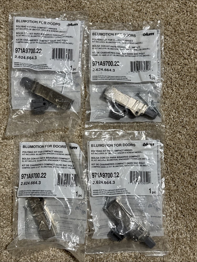 4 polybag Blumotion For Doors Compact Soft-Closing Soft Close 971A9700.22
