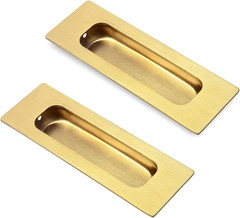 2 Pack 120Mm Flush Sliding Closet Door Pulls, Recessed Finger Pulls for Sliding