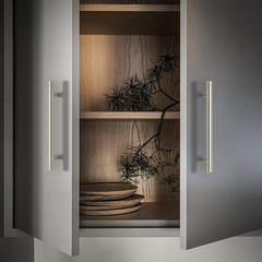 25 tiradores gabinete cocina acero inoxidable niquel cepillado 18 7 cm 5 in