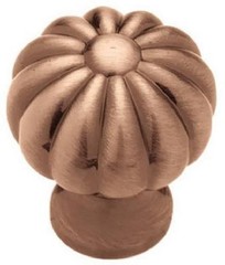 (12 Pack) 1″ Pumpkin Knob Satin Red Antique Copper