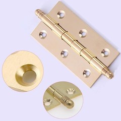 4pk 2.5″ Polished Brass Mini Cabinet Butt Hinges with Screws