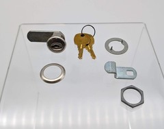 National C8052 Cam Lock 5/8″ L 3/4″ D Bright Nickel Keyed Alike Overlay / Flush