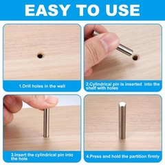25 Pcs 6mm x 40mm Shelves Dowel Pin,304 Stainless Steel Dowel Pin, Shelf Supp…