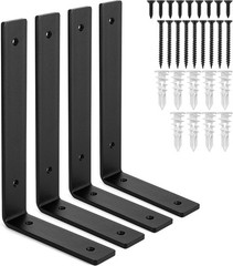 Heavy-Duty Shelf Brackets – Premium Construction Grade 1/4″ (6mm) Thick Steel…