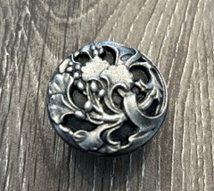 Florid Leaves Knobs Satin Nickel Hardware High End Cabinet Dresser Handmade USA