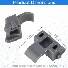 55pcs Cabinet Hinge Restrictor Clips, 86 Degree Door Angle Limiter 55 Grey